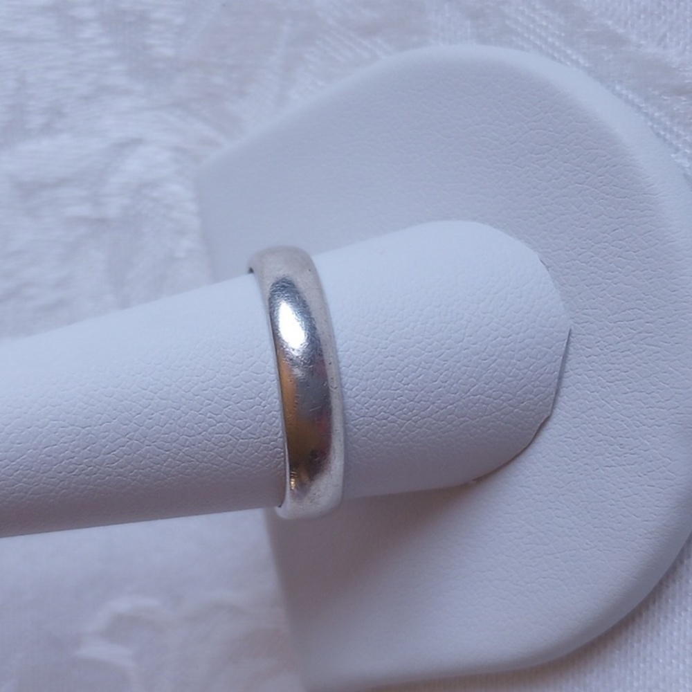 925 Sterling Wedding band sz 10.5 5mm men women heavy stamped 925